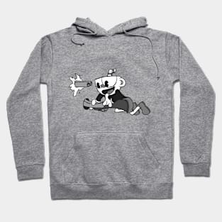 Cuphead Shotgun Design(Black&White) Hoodie